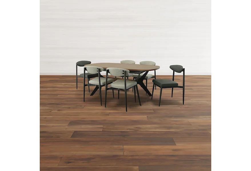 Industrial - Amisco 7 PC Dining Group by Amisco at Esprit Decor Home Furnishings